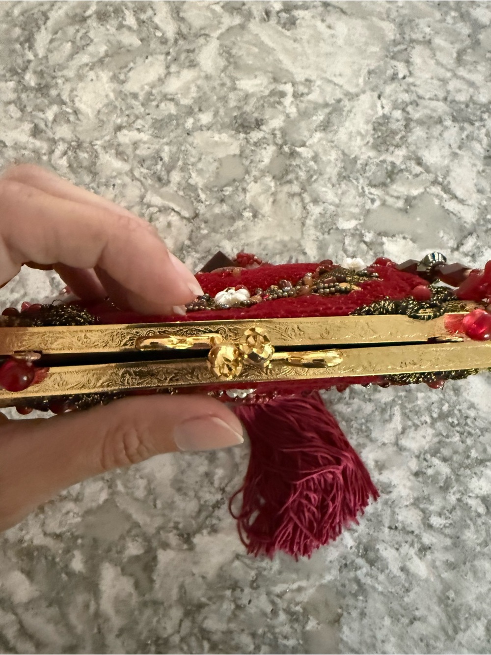 MARY FRANCIS VINTAGE BEADED TAPESTRY HANDBAG - Picture 7 of 8